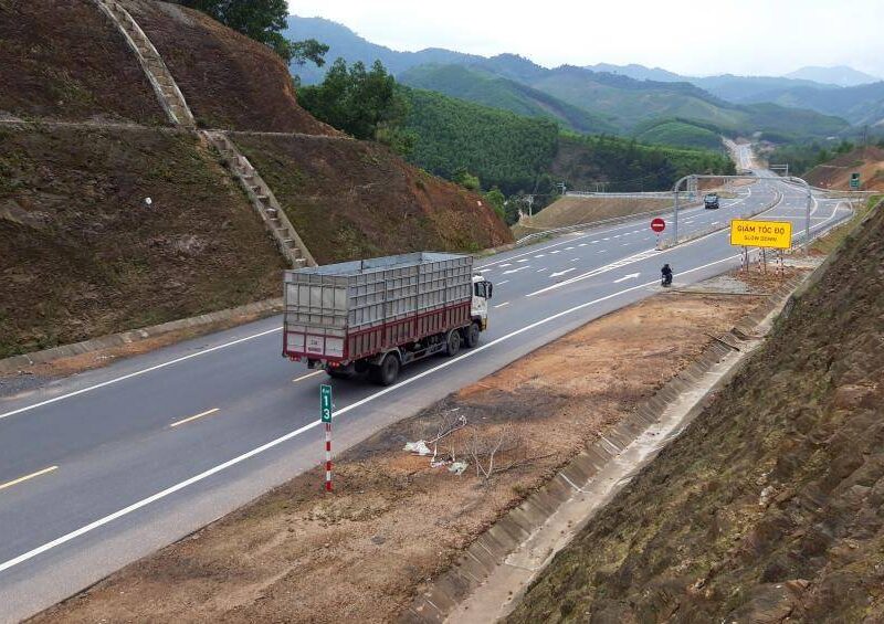 Một đoạn cao tốc vùng núi